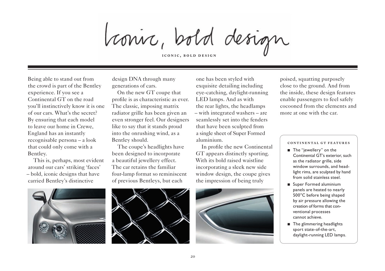 2012 Bentley Continental GT Brochure Page 23